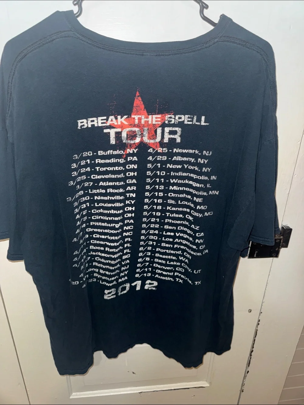 Daughtry 2012 Tour Short Sleeve Graphic Tee - Navy with Red Star 2XL